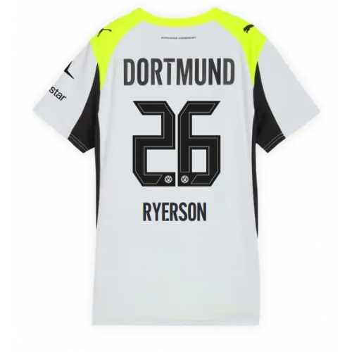 Billige Fotballdrakt Borussia Dortmund Julian Ryerson #26 Replika Bortedrakt Dame 2025-26 Kortermet Billige Fotballdrakt Borussia Dortmund Julian Ryerson #26 Replika Bortedrakt Dame 2025-26 Kortermet